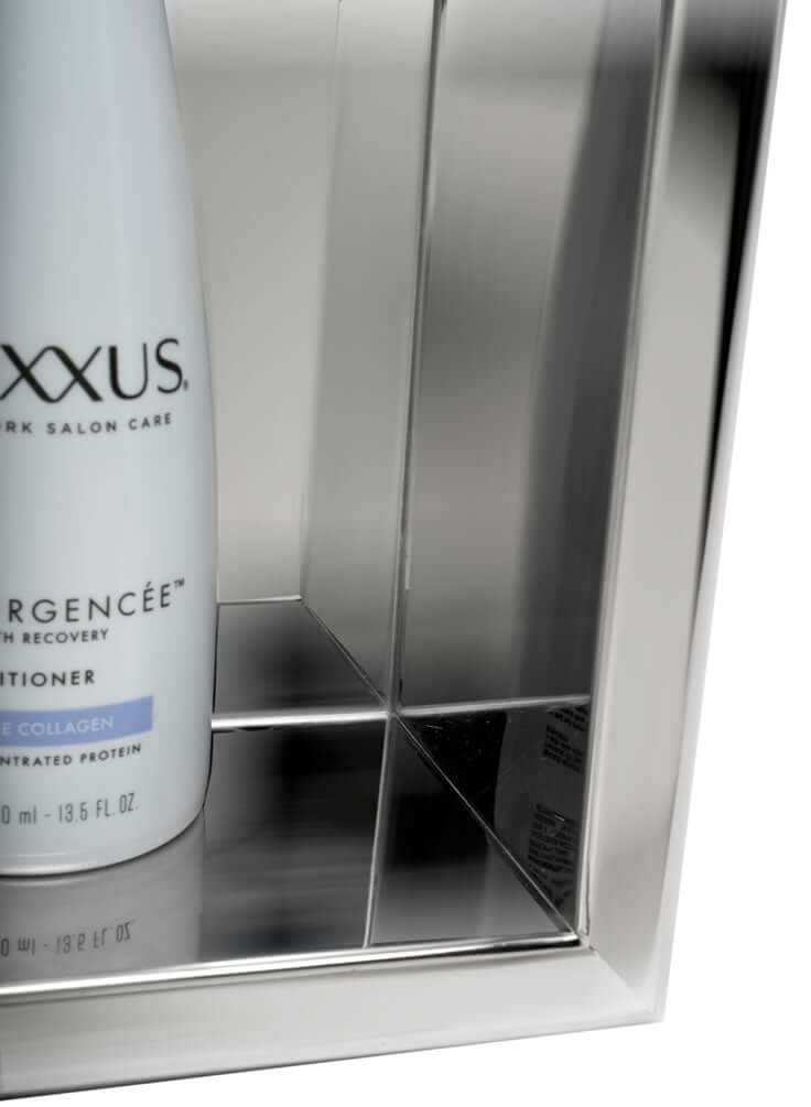 Detail - Alfi brand 16"x16" Polished Stainlesss Steel Bathoom and Shower Niche