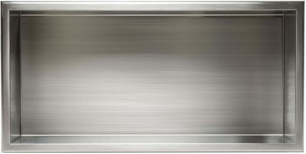 Brushed Stainless Steel Alfi brand 24" x 12" Shower and Bathroom Niche