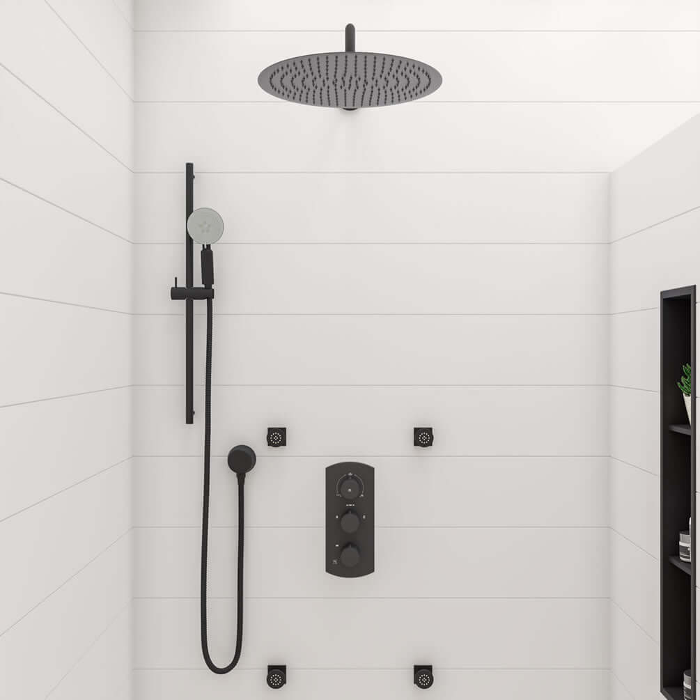 Stainless Steel Matte Black Shwoer/Bathroom Niche 8" x 36"