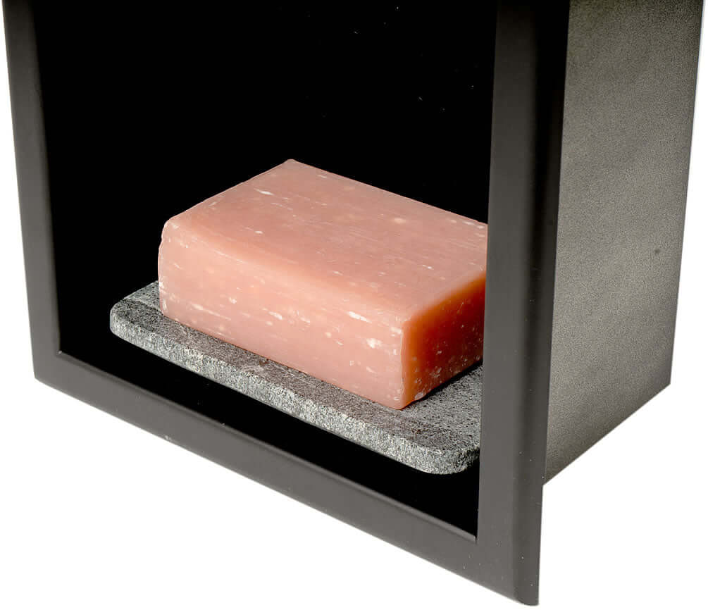 Stainless Steel Matte Black Shwoer/Bathroom Niche 8" x 36" - soap and pad not included.