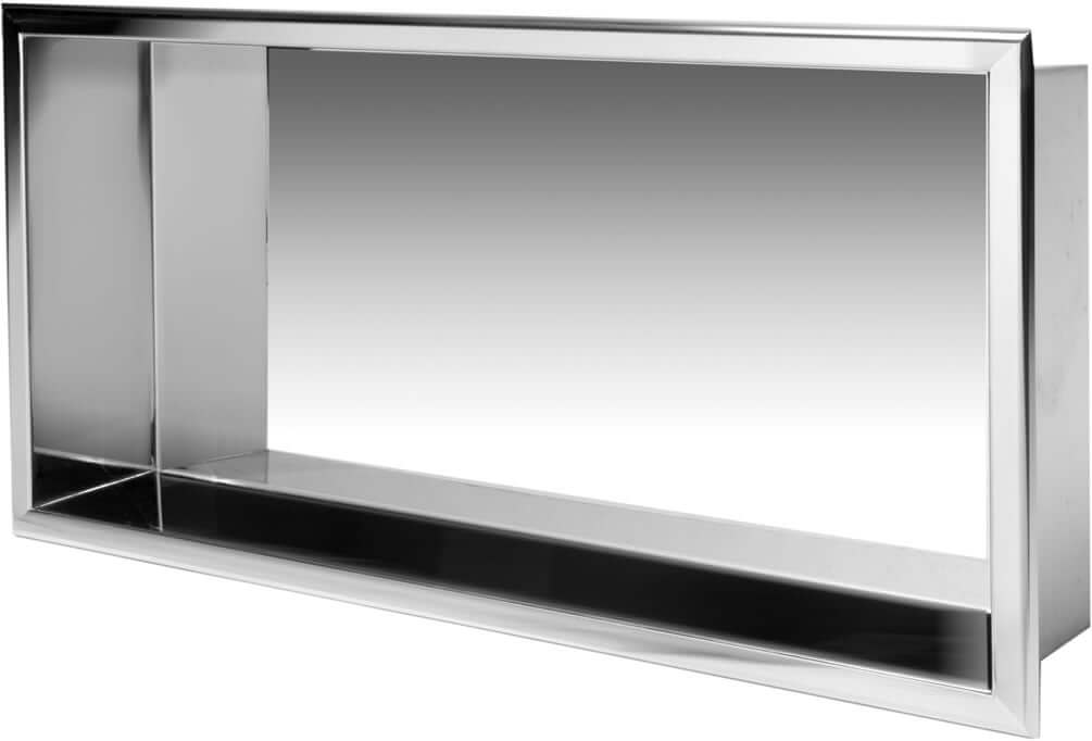 Polished Stainless Steel 24" x 12" x 4" Bathroom/Shower Niche