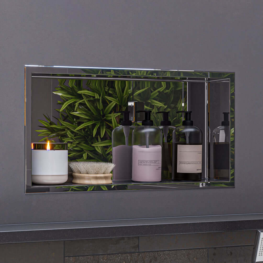 Polished Stainless Steel 24" x 12" x 4" Bathroom/Shower Niche