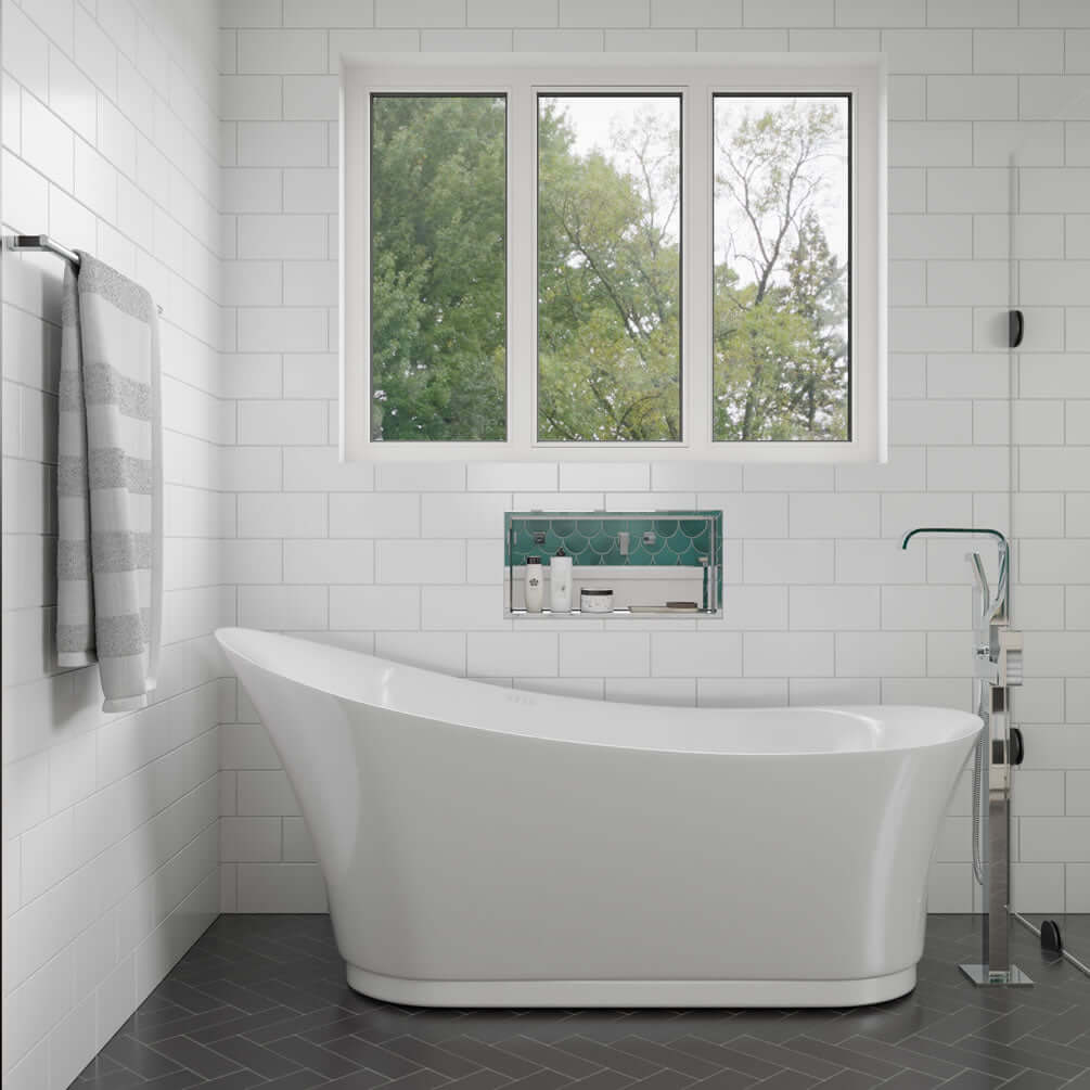 Polished Stainless Steel 24" x 12" x 4" Bathroom/Shower Niche