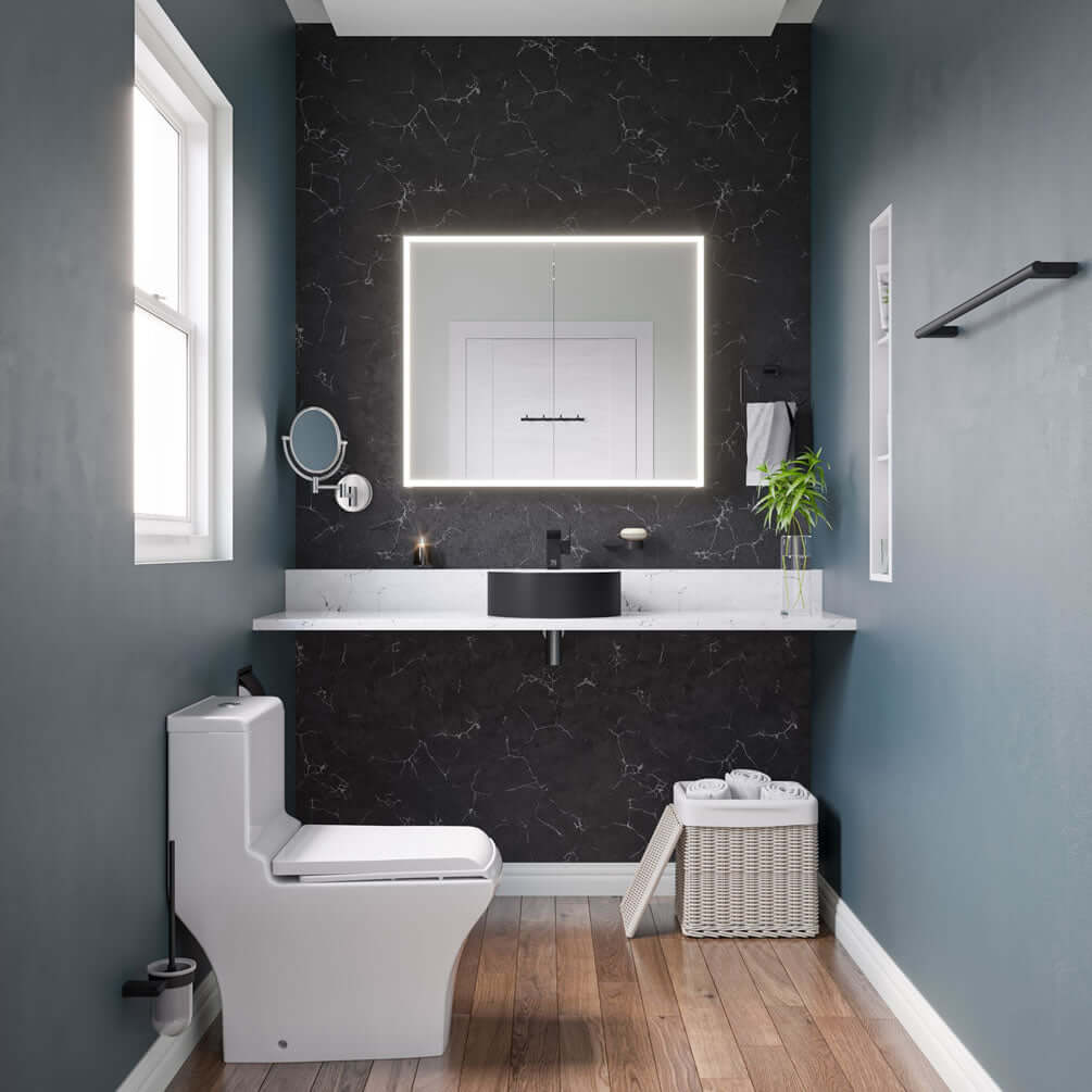8" x 36" Three-Shelf Stainless Steel Shower Niche - Matte Black or Matte White  - ALFI brand
