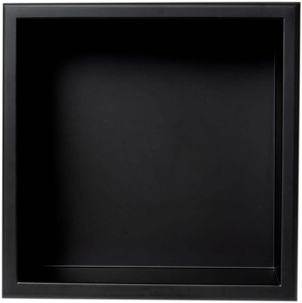 Matte Black Powder Coat Stainless Steel Bath Niche - 12" x 12" x 4" Deep by Alfi Brand