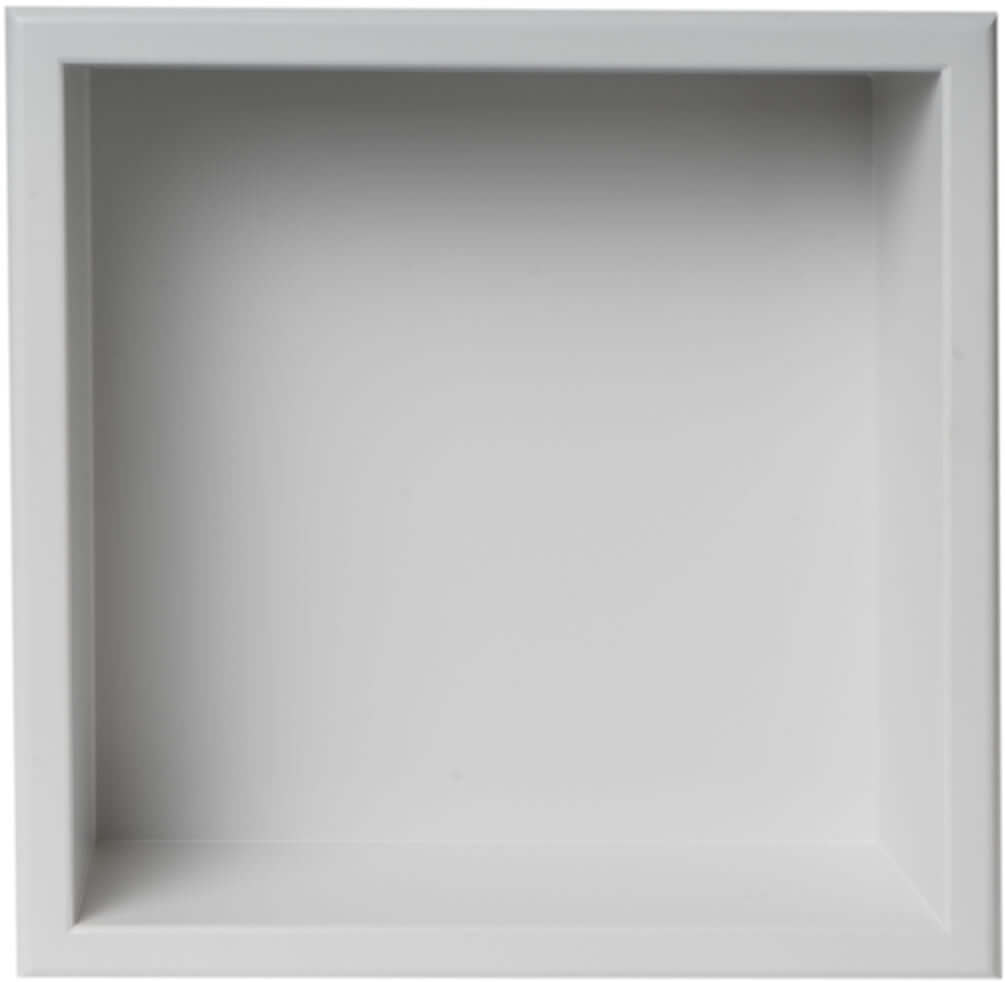 Matte White Powder Coat Stainless Steel Bath Niche - 12" x 12" x 4" Deep by Alfi Brand