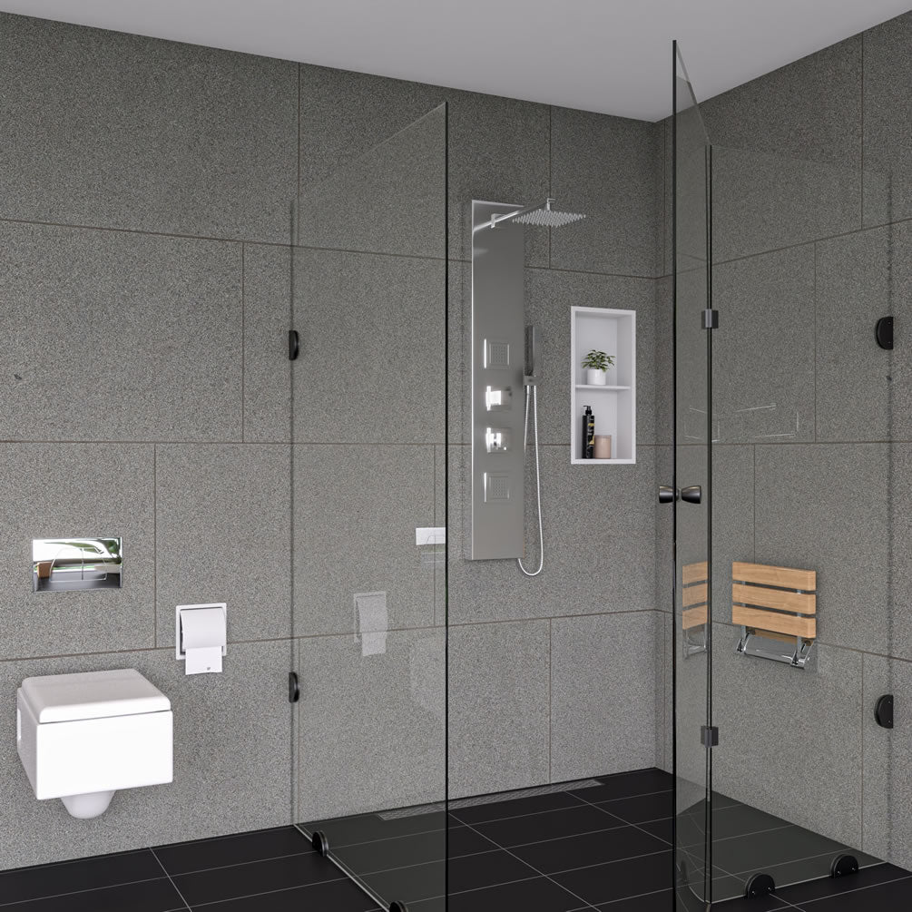 Alfi brand vertical shower niche - 12" x 24" High - Powder Coat Matte White