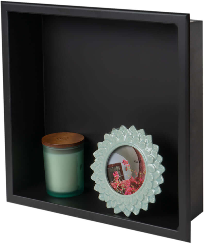 Alfi brand 16" x 16" Niche, Stainless Steel Powder Coat Matte Black