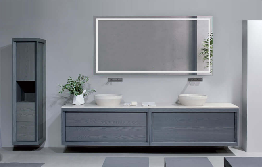 Krugg Icon 72" x 36" - Usually mounted horizontially - can be mounted vertically.  CRI 90+, and 6,000k (daylight) LED lightinhg - best for makeup application.