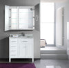Krugg Reflections Svange Square LED Medicine Cabinet with Dimmer & Defogger - 2 Sizes