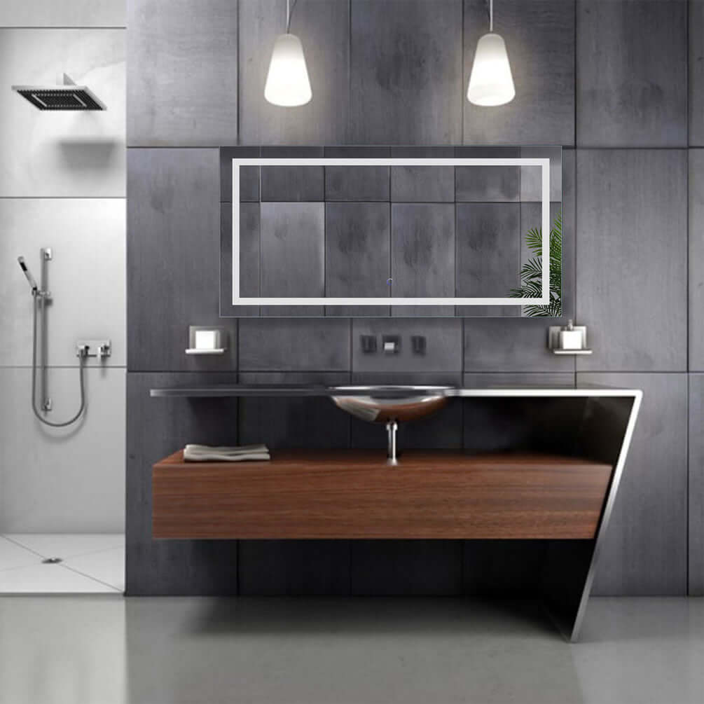 Krugg 48" x 24" in the Icon series, all of which have touch sensor dimmers, and defoggers.