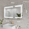 Mirror Luxe 40" Tacoma Full-Featured LED Medicine Cabinet