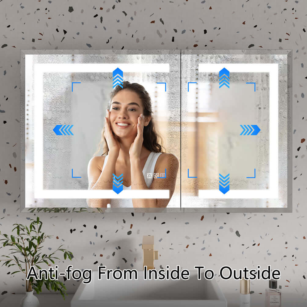 Mirror Luxe 40" Tacoma Full-Featured LED Medicine Cabinet