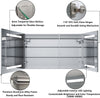 Mirror Luxe 48" Tacoma Full-Featured 3-Door LED Medicine Cabinet