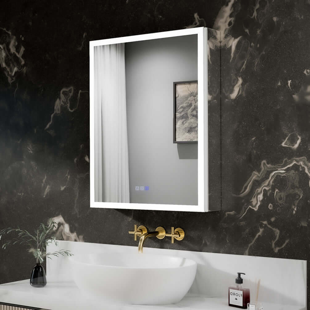 Mirror Luxe 24" Bellingham LED-Framed Medicine Cabinet - Left or Right Hinge