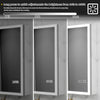 Mirror Luxe 48" Bellingham LED-Framed Triple Door Medicine Cabinet