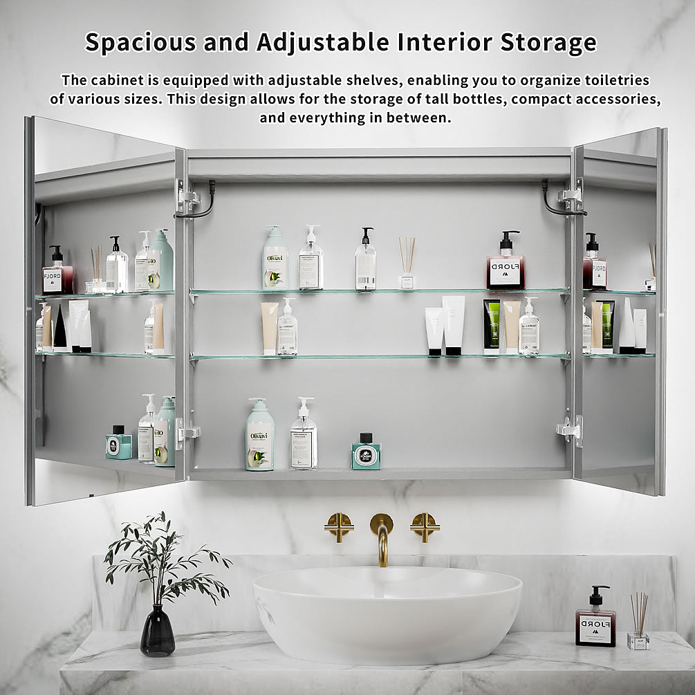 Relais Medicine Cabinet 36" x 30" High- open