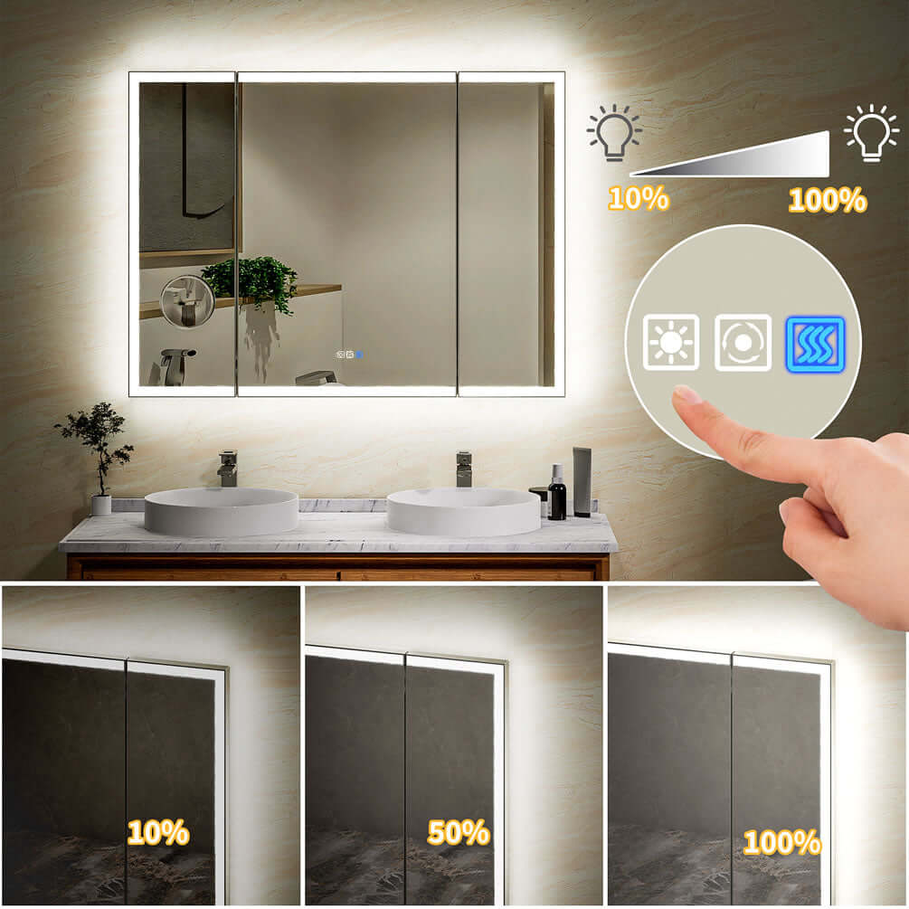 Built-in Dimmer is continuously adjustable from 10% to 100%