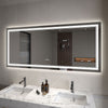 28" x 60" Covington LED Vanity Mirror byMirror Luxe - with front and rear edge LED lighting dimmer and defogger.