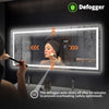 Electrical defogger panel is built in to the Mirror Luxe Covington LED Vanity Mirrors.