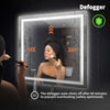 Mirror Luxe Covington electric fog-free section keeps the mirror fog-free.