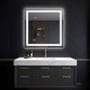 Mirror Luxe Covington 36" x 36" LED Bathroom Vanity Mirror has dimmer and electric fog-free area.