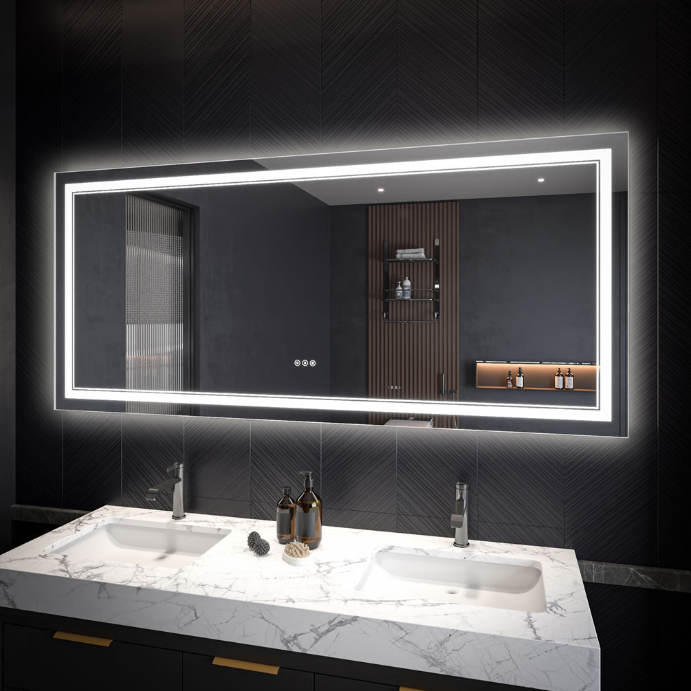 Covington 84/96" LED Vanity Mirror – Mirror Luxe - Perfect Makeup Mirrors