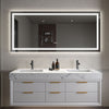 72" Wide in 32" or 36" heights.Can also be mouted vertically as a wardrobe mirror.