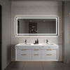 Mirror Luxe Covington 72" Wide LED Bathroom Vanity Mirror.