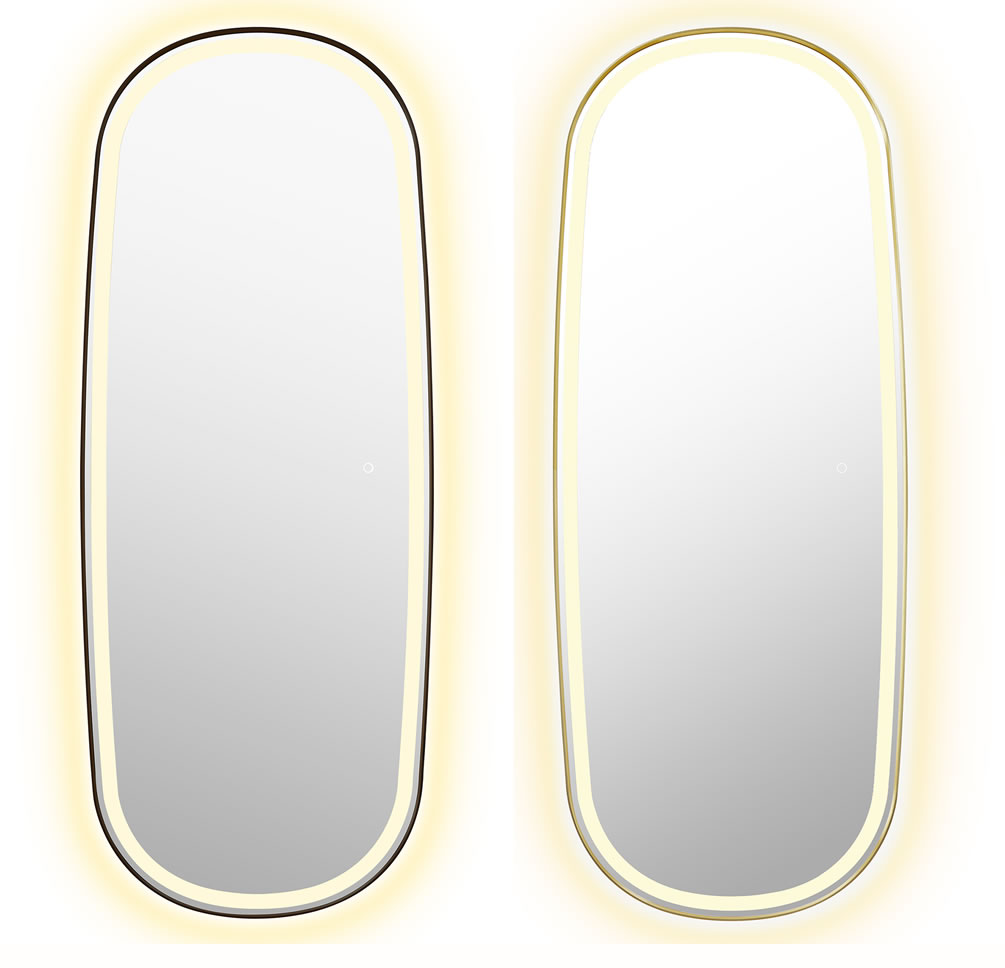 Altair Cellini 26" x 65" mirror with black or bold frame serves as wardrobe mirror or vanity mirror.