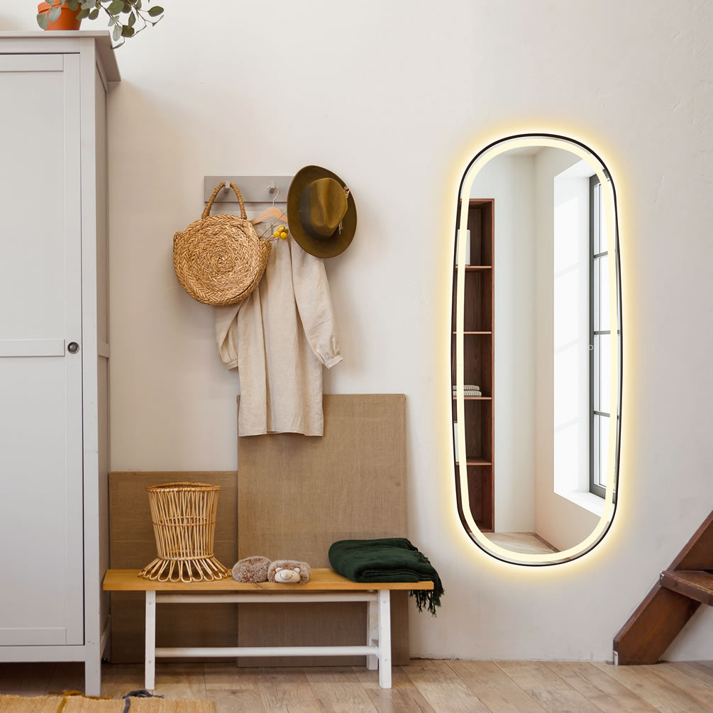 Dual lighting - both front and rear illumination for ambiance and perfect viewing.