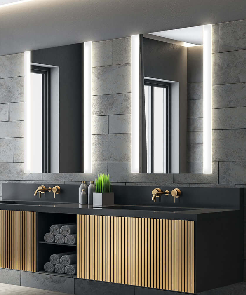 Cordova Harmony LED Vanity Mirror - a Luxurious Alternative to Wall Sconces - 2 Sizes