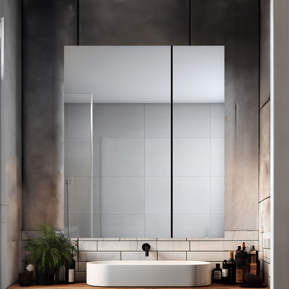Signature Royale 2-Door Offset LED Medicine Cabinet – 30"/36" Wide & 30"/36" High - Aquadom - Perfect Makeup Mirrors