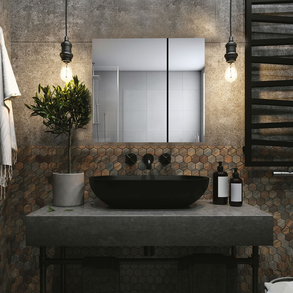 Royale 3-Door Medicine Cabinet 36", 40" or 48" Wide, 30" or 36" High - Aquadom - Perfect Makeup Mirrors
