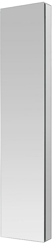 70" Tall x 15" Wide, the Aquadom Royal is mirrored on both sides of the door and on the back wall.  Recess or Surface Mount, with surface mounting hardware included.