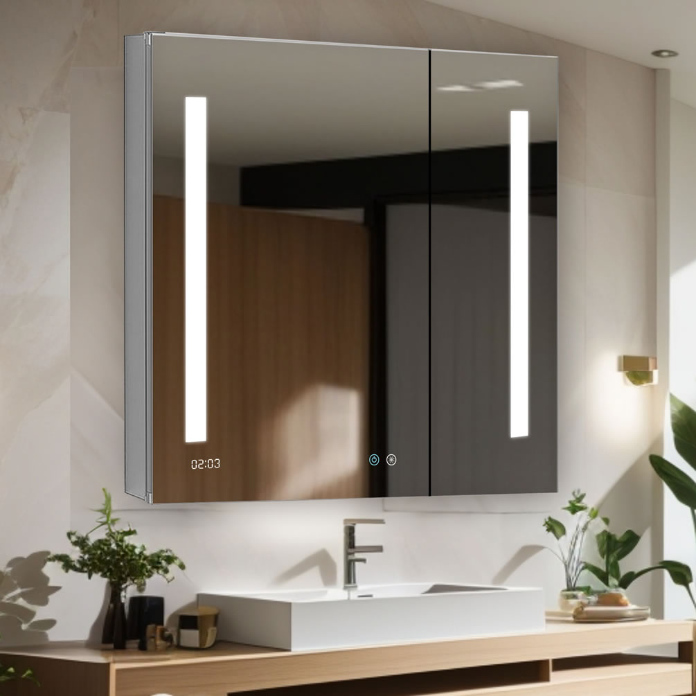 Signature Royale 3-Door LED Medicine Cabinet 36" or 40" W, 30" or 36" H - Aquadom - Perfect Makeup Mirrors