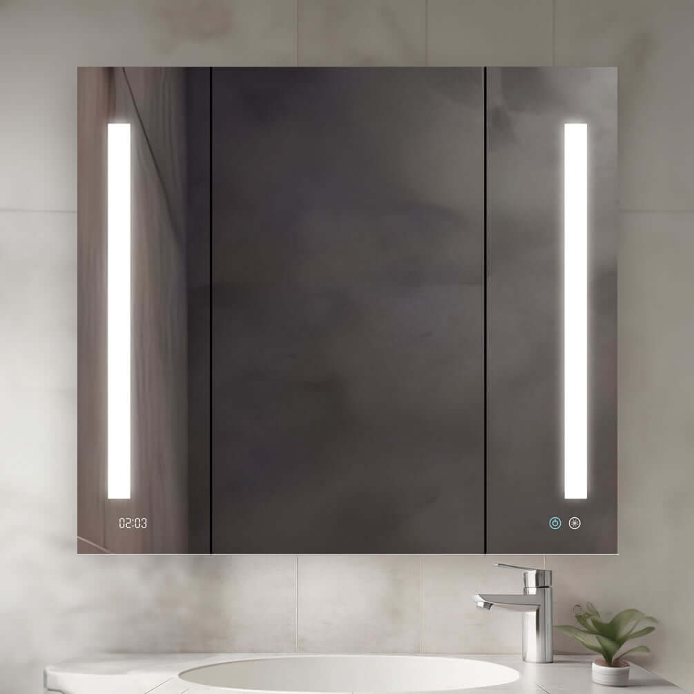 Aquadom 40" x 36" High Signature Medicine Cabinet is a great-looking and very convenient, modern medicine cabinet, elegantly illuminating your bathroom.