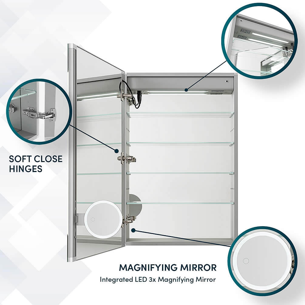 Edge Royale 32" High x 20" or 24", with hinge on the left, can also be ordered with hinge on the right.