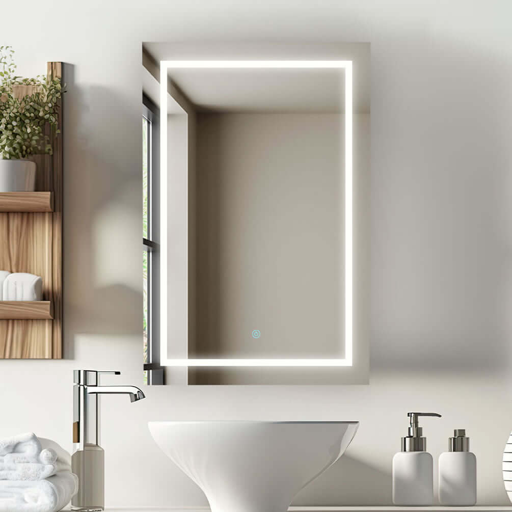 24" x 30" High. Perfect for powder rooms, guest baths, or urban apartments where luxury and function coixist.