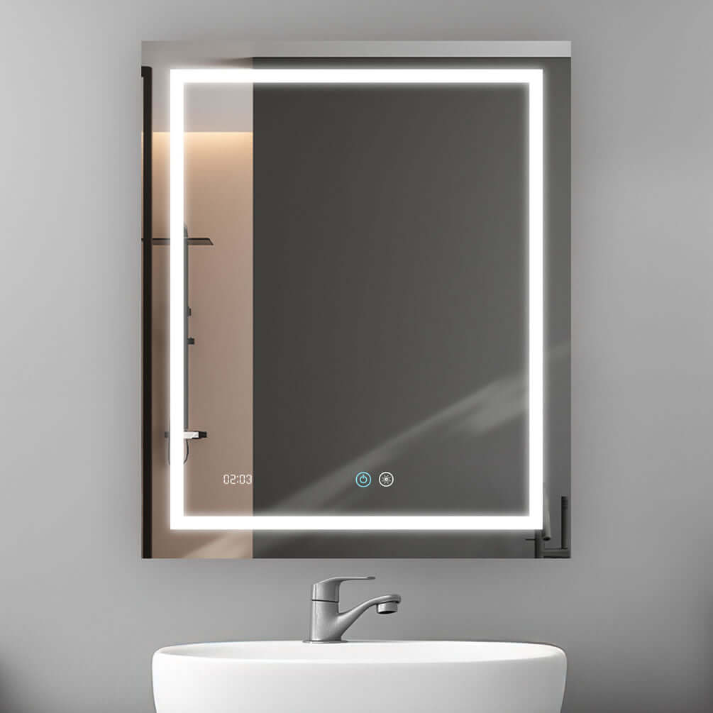 EDGE LED Heated Bathroom Vanity Mirror - 10 Sizes 24" to 96" Wide - Aquadom - Perfect Makeup Mirrors