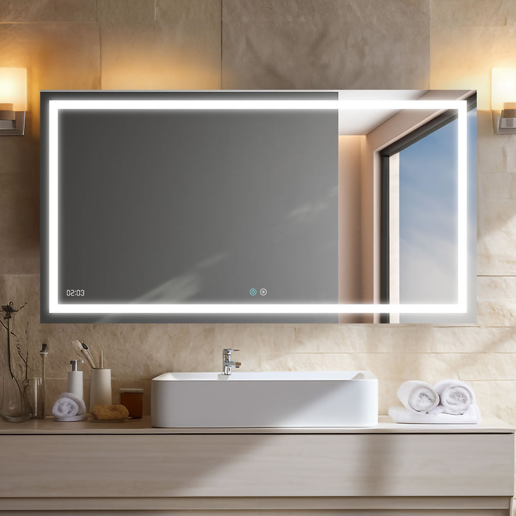 72" x 36" High Aquadom Daytona LED Bathroom Mirror