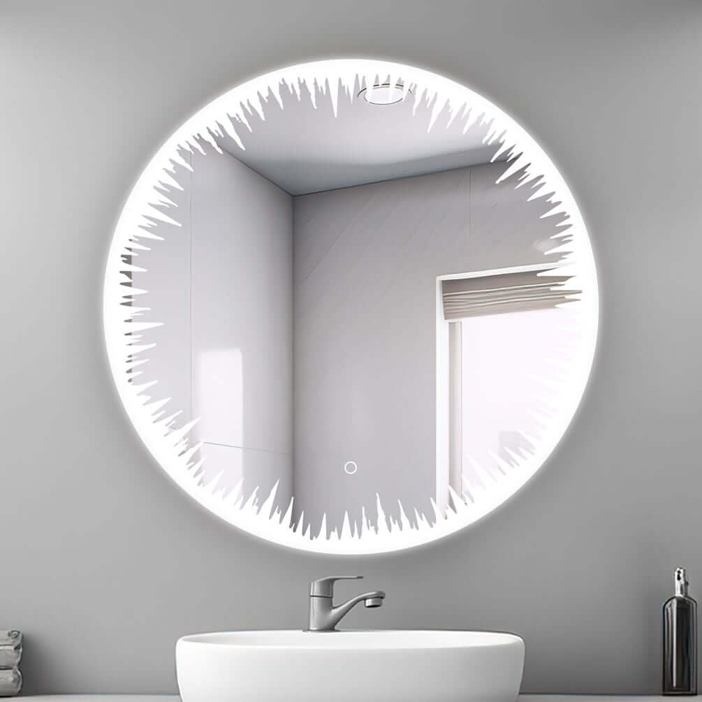 24" Aquadom Flame Bathroom Mirror has 6,500k (daylight) LED lighting - best for makeup application.