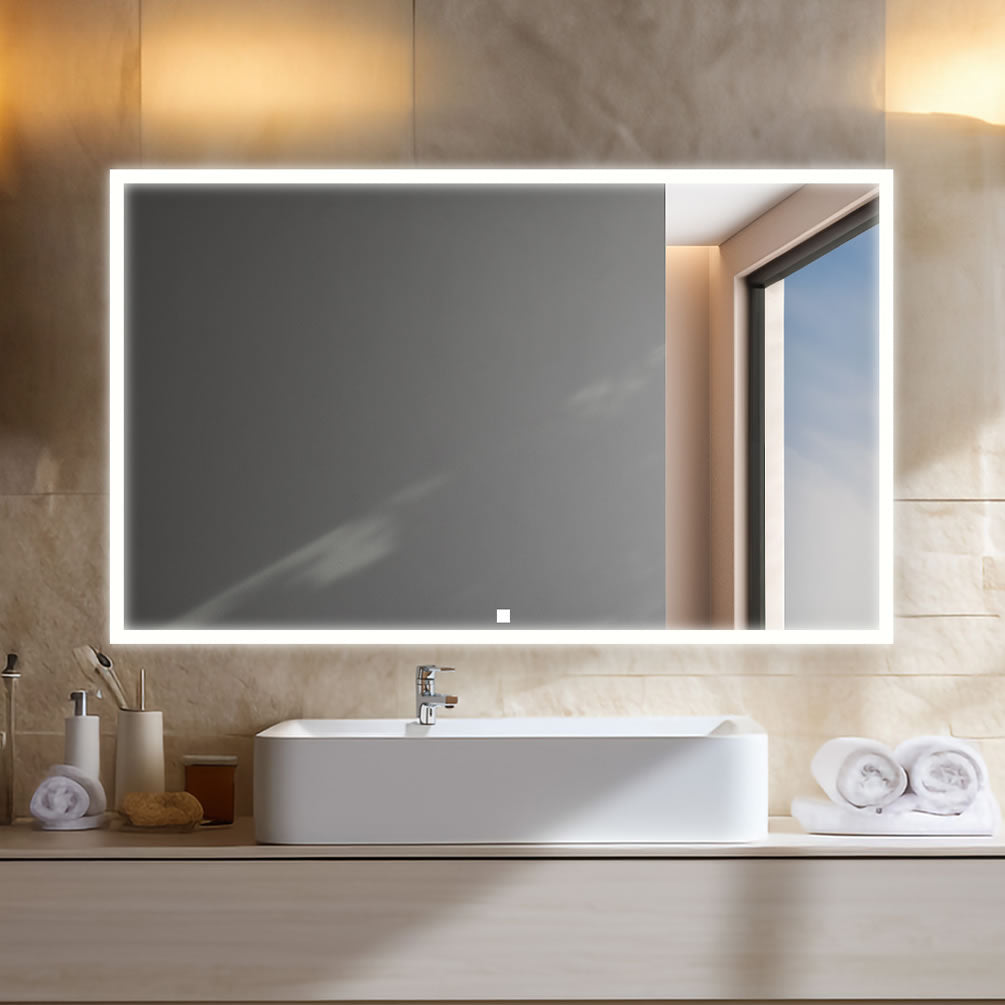 48" x 32" High Aquadom Edge LED Bathroom Mirror