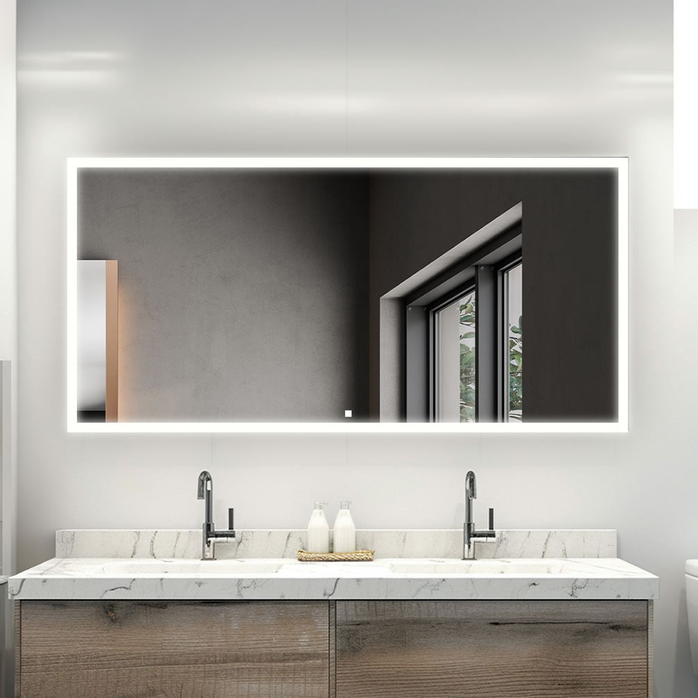 72" x 32" High Aquadom Edge LED Bathroom Mirror