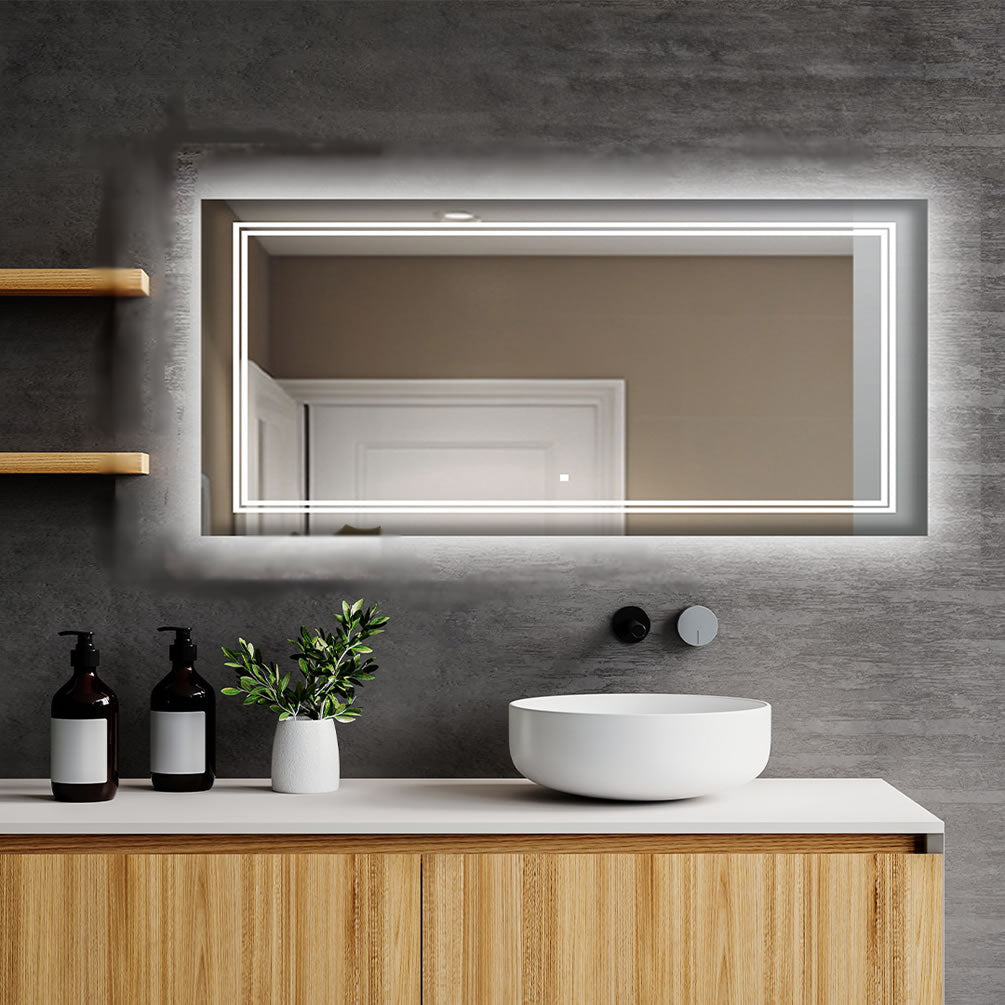 Aquadom SOHO Large Format Heated LED Bathroom Vanity Mirror - 60" to 96" Wide