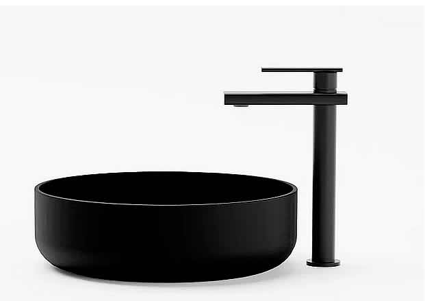 FLADD 02 Round Concrete Sink – 15 Colors - Konkretus - Perfect Makeup Mirrors