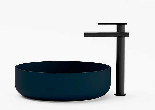 FLADD 02 Round Concrete Sink – 15 Colors - Konkretus - Perfect Makeup Mirrors