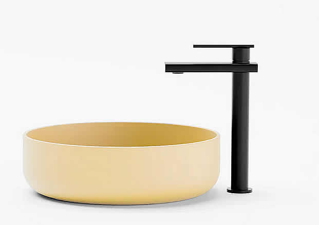 FLADD 02 Round Concrete Sink – 15 Colors - Konkretus - Perfect Makeup Mirrors