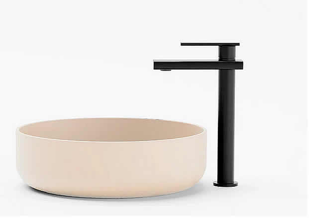 FLADD 02 Round Concrete Sink – 15 Colors - Konkretus - Perfect Makeup Mirrors