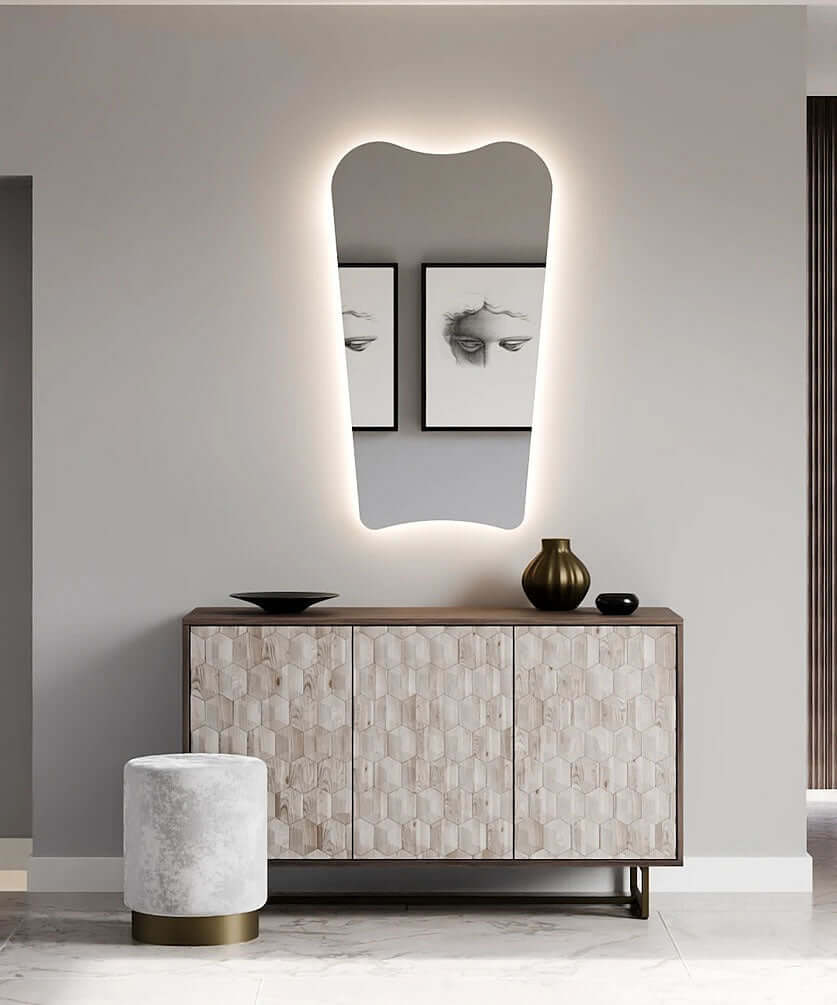 Glorielle LED Backlit Bathroom Vanity Mirror – 24" x 42" Tall, by Electric Mirror